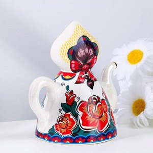 Колокольчик Кукла на чайнике, 10 см, микс
