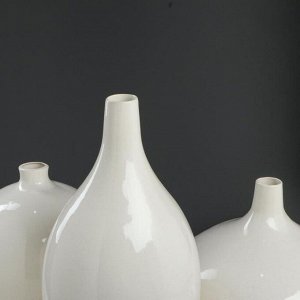 Набор ваз керамических "Агия", цвет белый, 24/33/41 см