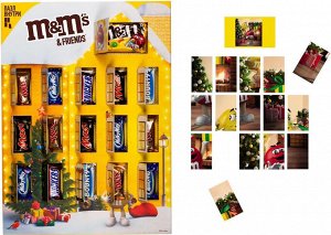 M&M's and Friends (250 гр) Дом-пазл Адвент Новогодний подарочный набор