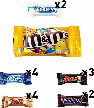 M&M's and Friends (250 гр) Дом-пазл Адвент Новогодний подарочный набор