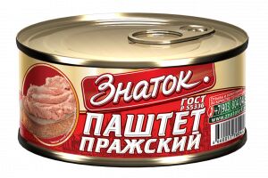 Паштет ЗНАТОК Пражский (свиная печень) гост 230г ж/б ключ (0449) 1/24