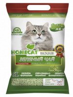Наполнитель HOMECAT &quot;Эколайн&quot; Зеленый чай комкующийся 6л