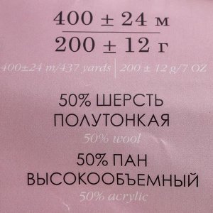 Пряжа "Ровница Мультиколоровая" 50% шерсть, 50% акрил 400м/200гр (1141 М)