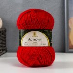 Пряжа &quot;Астория&quot; 65% хлопок, 35% шерсть 180м/50гр (046 красный)