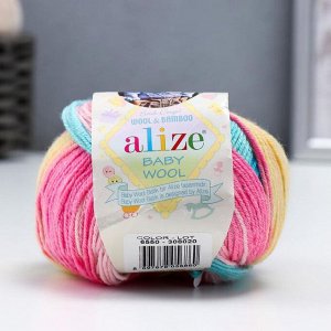 Пряжа "Baby Wool Batik" 40% шерсть, 40% акрил, 20% бамбук 175м/50гр (6550)