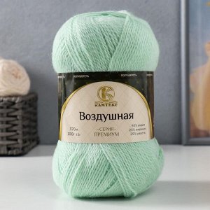 Пряжа "Воздушная" 25%меринос. шерсть, 25%шерсть, 50%акрил 370м/100гр (107 ментол)