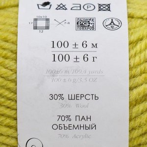 Пряжа "Народная традиция" 30% шерсть 70% акрил 100м/100гр (37-Липа)