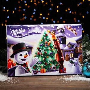 Набор шоколадных изделий (шоколадные конфеты ассорти, фигурный шоколад) Милка «Рождественский»