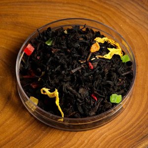 Чай черный "Исполнения всех желаний!" с тропическими фруктами, ягодами аронии, 50 г