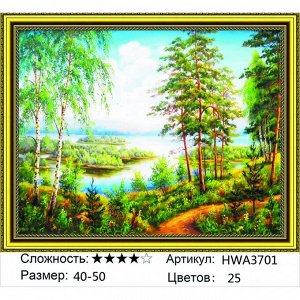 Алмазная мозаика круглые стразы 40х50 см