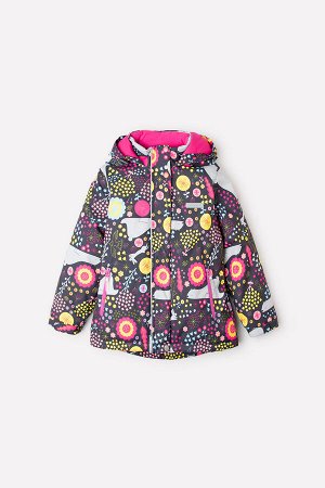 Куртка(Осень-Зима)+girls (темно-серый, медведи в цветах)