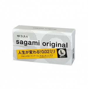 Презервативы полиуретановые Sagami "Увеличенные L" 0.02 (10 шт, Япония)