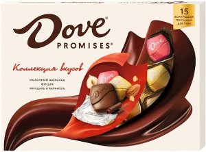 Конфеты Dove Promises Коллекция вкусов, фундук/миндаль, 118 г.