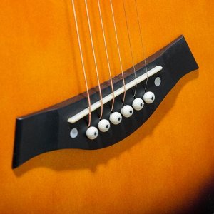 Гитара акустическая, цвет санберст, 97см, с вырезом