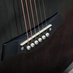 Гитара акустическая, цвет черный, 97см, с вырезом