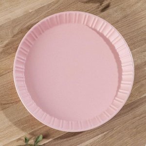 Форма для выпечки «Круг. Камея», 20,5x20,5x3,1 см, цвет розовый