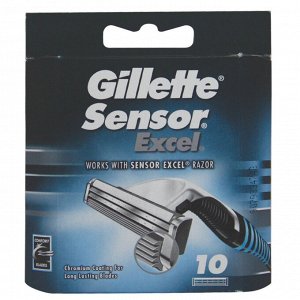 Gillette сменные кассеты Sensor Excel, 10шт