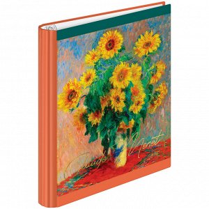 Тетрадь на кольцах А5, 120л., 7БЦ, ArtSpace ""Живопись. Claude Monet"", глянцевая ламинация, тиснение