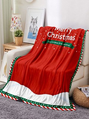 Одеяло рождественский с текстовым принтом