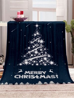 Одеяло с принтом "рождественская елка" из фланели