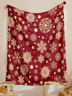 Одеяло с капюшоном с рисунком рождественской снежинки