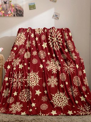 Одеяло с капюшоном с рисунком рождественской снежинки
