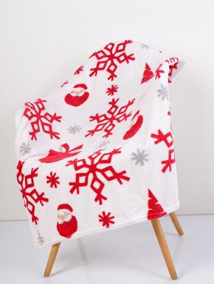 Одеяло рождественский с принтом снежинки