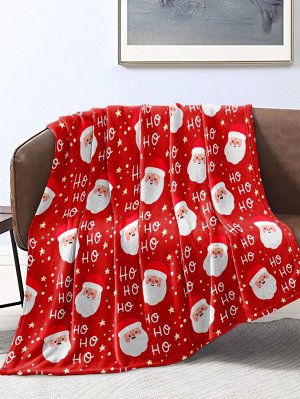 Одеяло с рождественским принтом из флиса