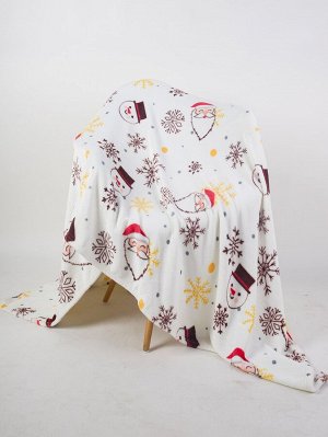 Рождественское одеяло с принтом санта-клауса
