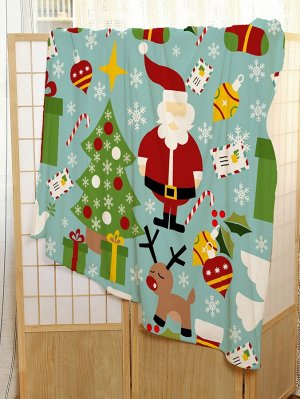 Одеяло рождественский с мультипликационным узором