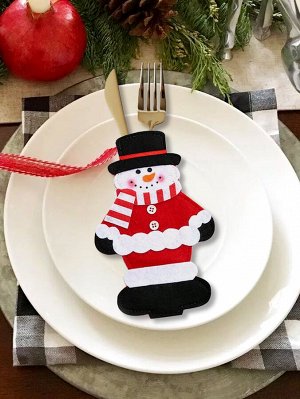 1шт рождественский снеговик в форме Столовые приборы Чехол