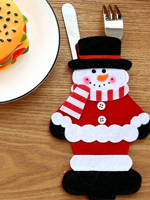 1шт рождественский снеговик в форме Столовые приборы Чехол