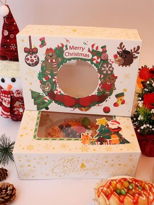 5шт Коробка рождественский со случайным узором десерт