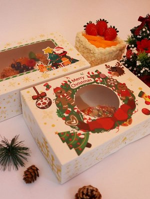 5шт Коробка рождественский со случайным узором десерт
