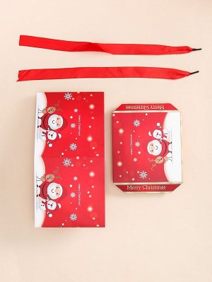 3шт Коробка Рождественский санта-клаус принтом десерт