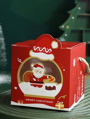 4шт Коробка рождественский со случайным узором десерт