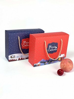 10шт Коробка для конфет с рождественским принтом