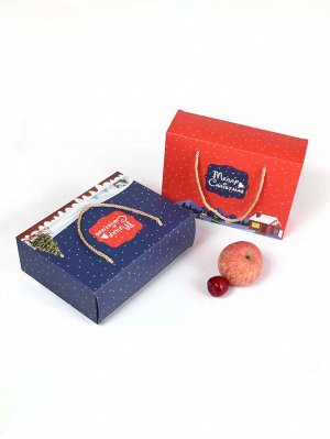 10шт Коробка для конфет с рождественским принтом