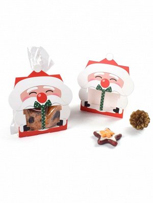 8шт Коробка для конфет Рождественский санта-клаус в форме