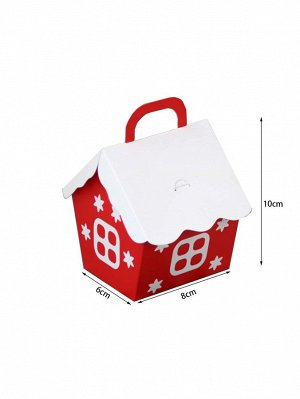10шт Упаковочная коробка рождественский в форме дома