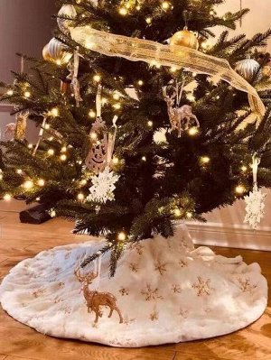 Юбка в форме дерева с блестками и снежинками, 1шт