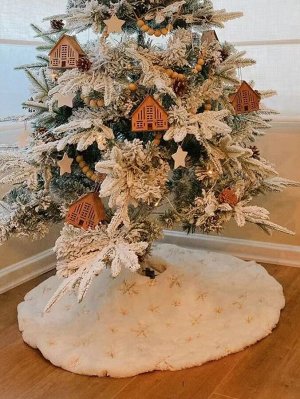 Юбка в форме дерева с блестками и снежинками, 1шт