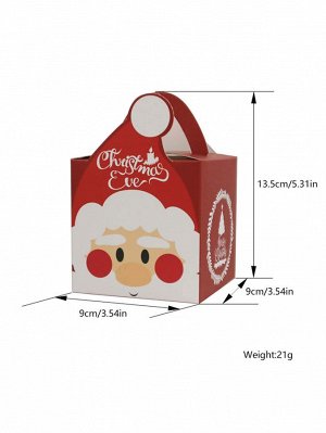 6шт Упаковочная коробка рождественский с мультипликационным узором яблоко