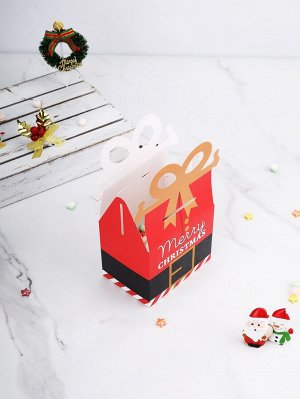 1шт Упаковочная коробка рождественский с текстовым принтом