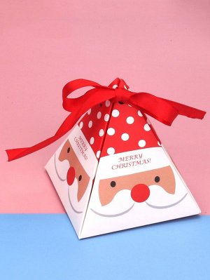 5шт Коробка для конфет Рождественский санта-клаус принтом