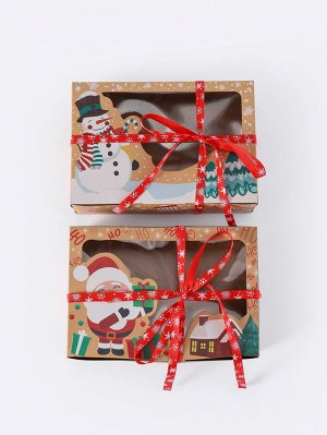 3шт Коробка рождественский со случайным узором десерт