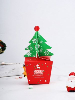 1шт Упаковочная коробка рождественская елка в форме