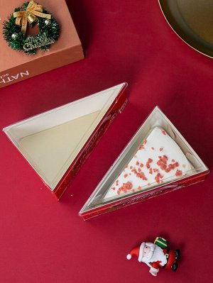 10шт Коробка рождественский с текстовым принтом кекс