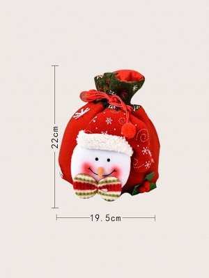 1шт Пакет для конфет Рождественский с мультипликационным узором случайный