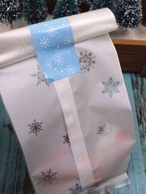 50шт Рождественский упаковочный пакет с принтом деда мороза